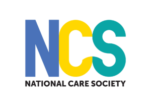 National Care Society Logo with the letters N, C, S in blue, yellow and green respectively. Under these letters, there is the name of the company written in black.
